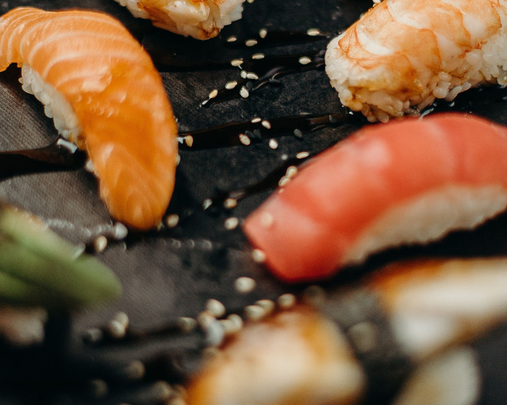 Freshly made sushi